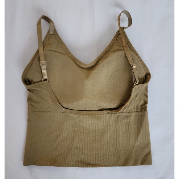 Set Of 3 Women's Ribbed U-Shaped Back Crop Top Bra- Black, Blue & Beige NWOT - Picture 4 of 8